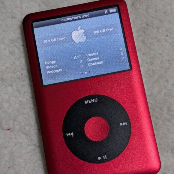 iPod Classic 7th Gen Red Edition ( 3 000 mAh , 1TB ) - Picture 6 of 9